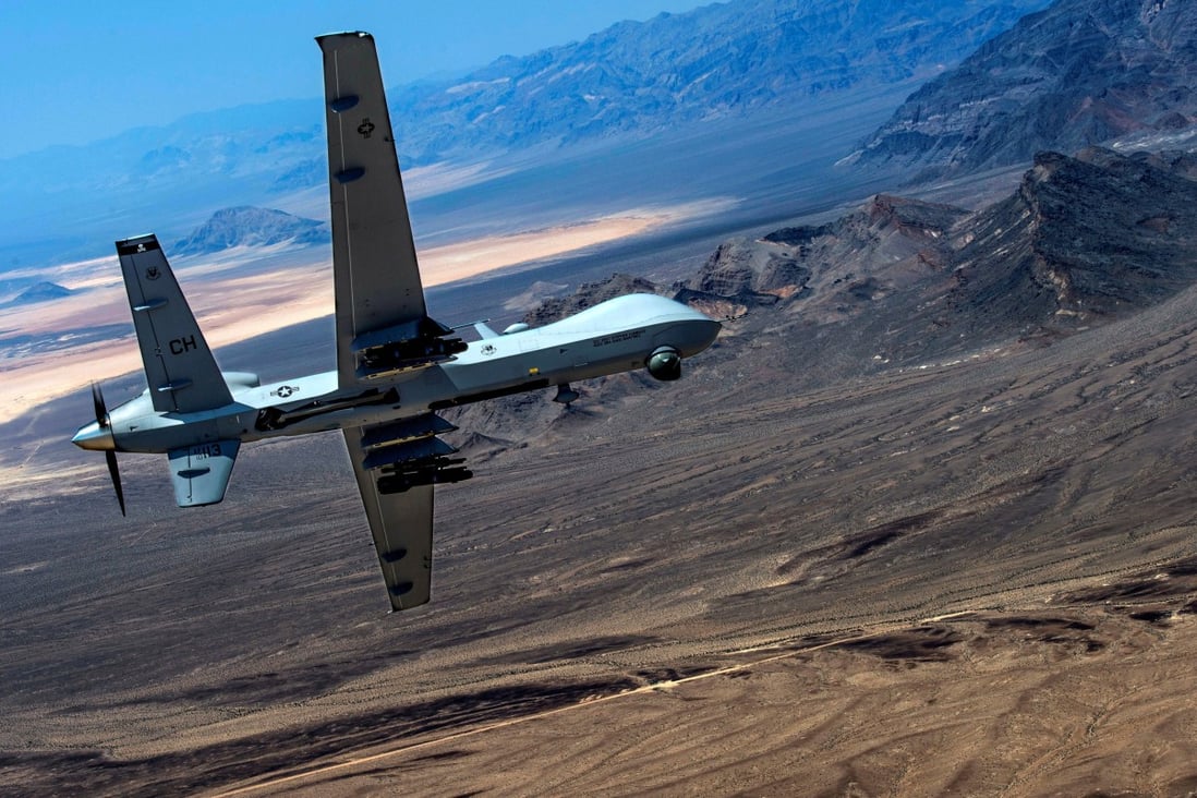 A United States MQ-9 Reaper, a remotely piloted aircraft, is pictured on manoeuvres in Nevada, USA. Photo: Reuters