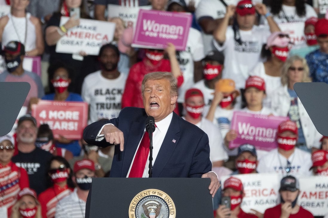 Donald Trump returns to campaign trail at Florida rally and declares