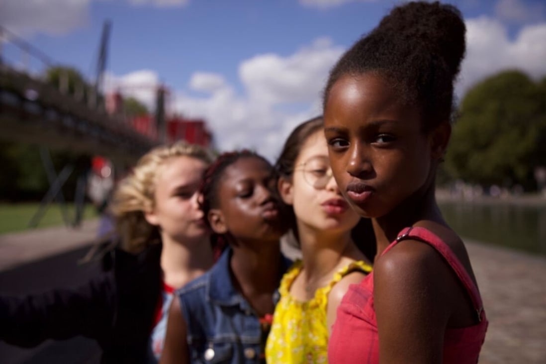 A still from award-winning film Cuties. The film has come under fire because of Netflix’s sexualised marketing of it, which has obscured its message – that misuse of social media by young girls can have damaging consequences for their development and self-image.