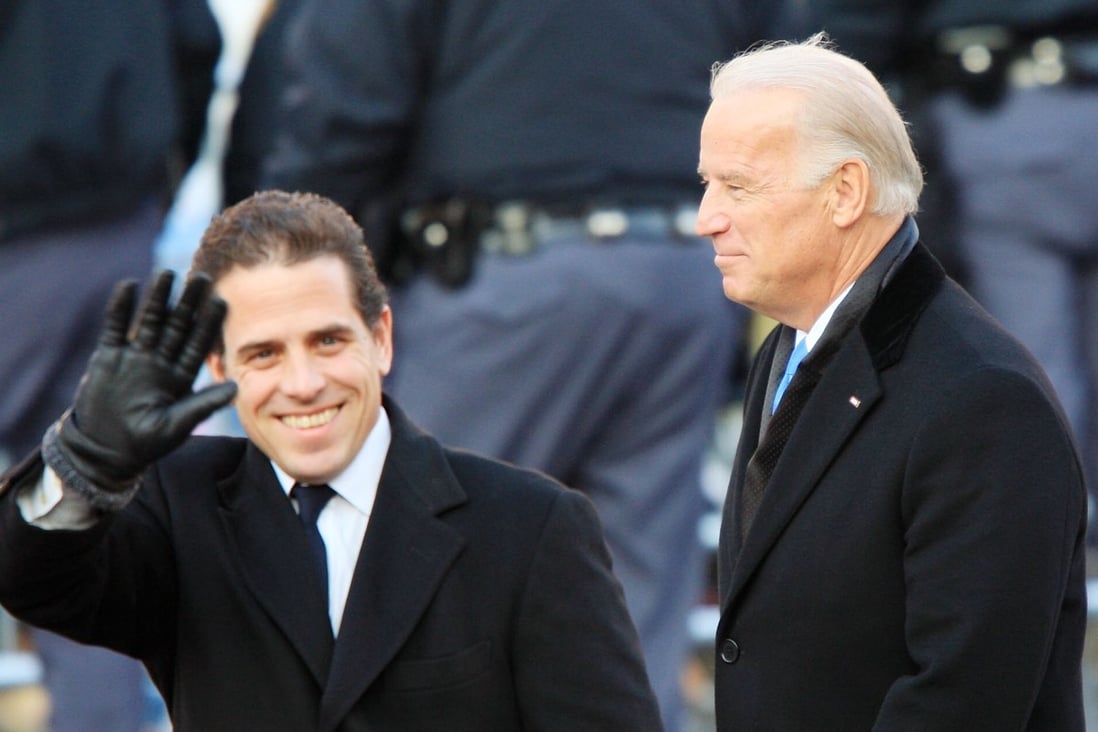 Joe Biden and son Hunter Biden. File photo: AFP