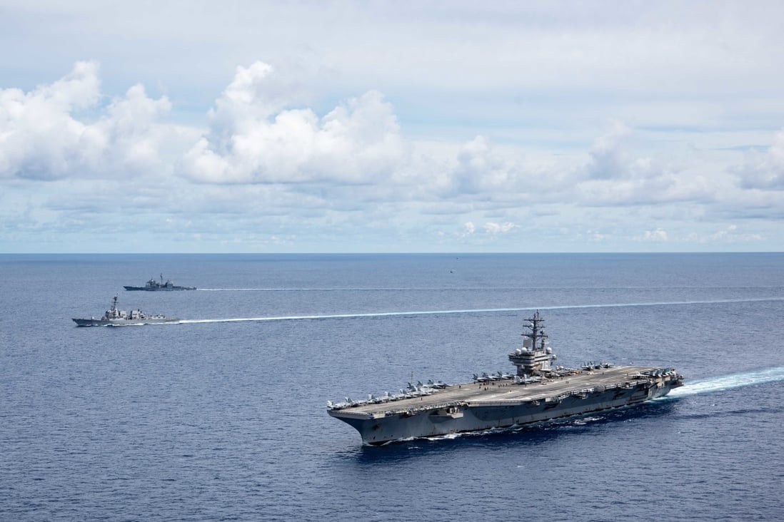 The USS Ronald Reagan had previously conducted operations in the South China Sea in July and August. Photo: EPA-EFE