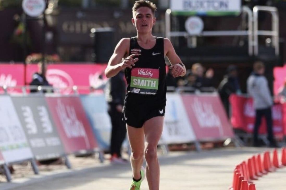 Jake Smith finishes third at the 2020 Vitality Big Half in London in March. Photo: James Rhodes