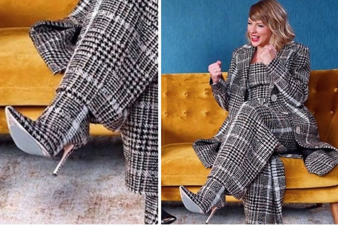 Taylor Swift was recently spotted decked out in black and white tartan from head to toe. Photo: @taylorswift/Instagram