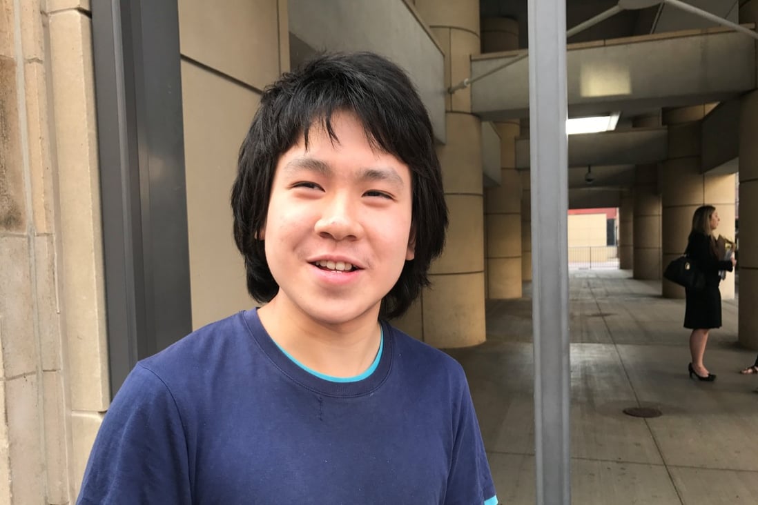 Amos Yee stands outside the United States Citizenship and Immigration Services offices after his release from detention in Chicago in September 2017. Photo: Reuters