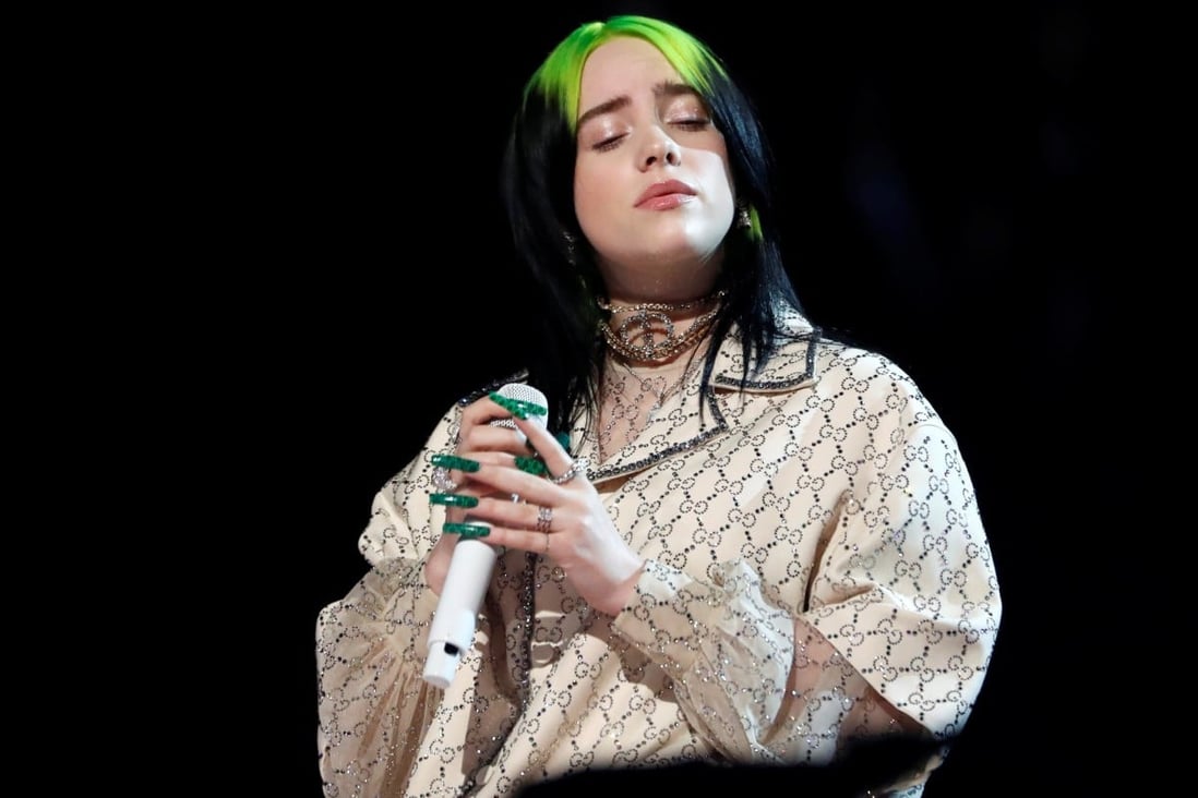 Billie Eilish, who was recently fat-shamed online, performs at the Grammy Awards in January 2020. Photo: Reuters