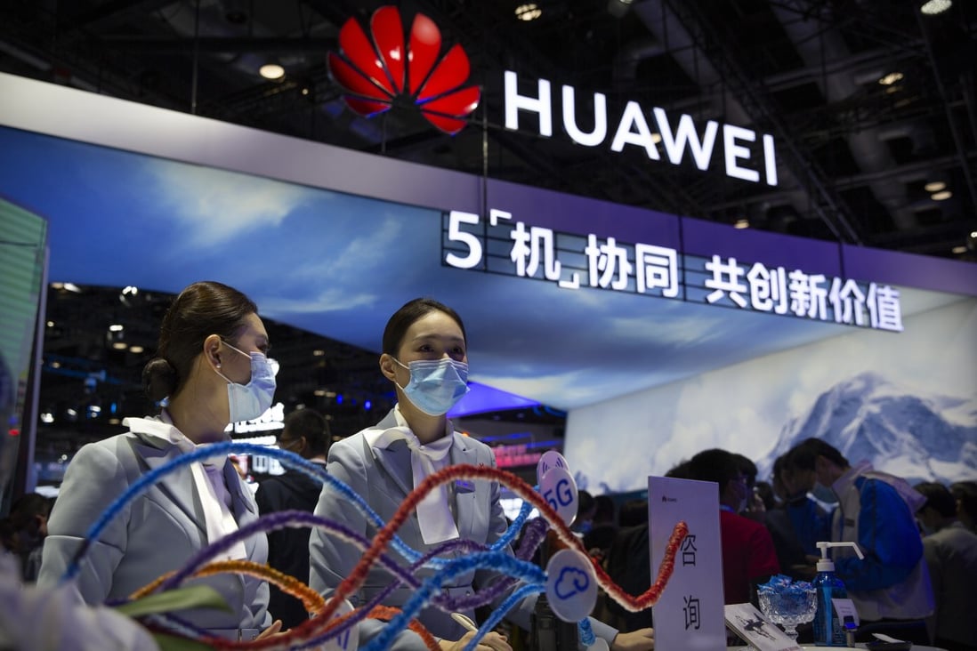 The Huawei Technologies booth at the PT Expo in Beijing last week. Sweden’s telecoms regulator said on Tuesday it was banning Huawei and ZTE from building new 5G networks in the country after officials called China one of Sweden’s biggest security threats. Photo: AP