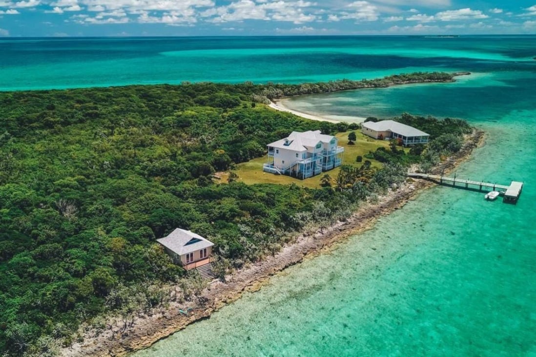 Lush green forest and emerald green seas off Big Fish Cay in the Bahamas –all yours for just US$4.5 million. Photo: Private Islands Online