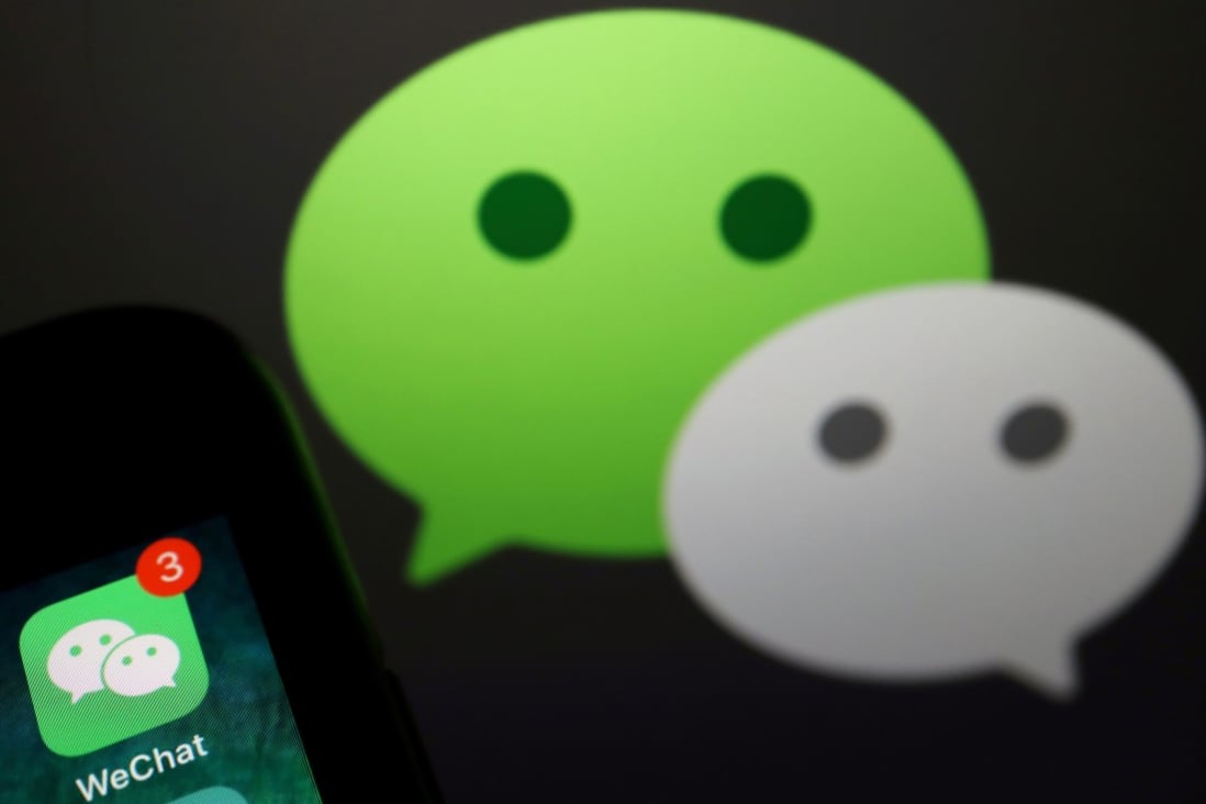 The messenger app WeChat. Photo: Reuters