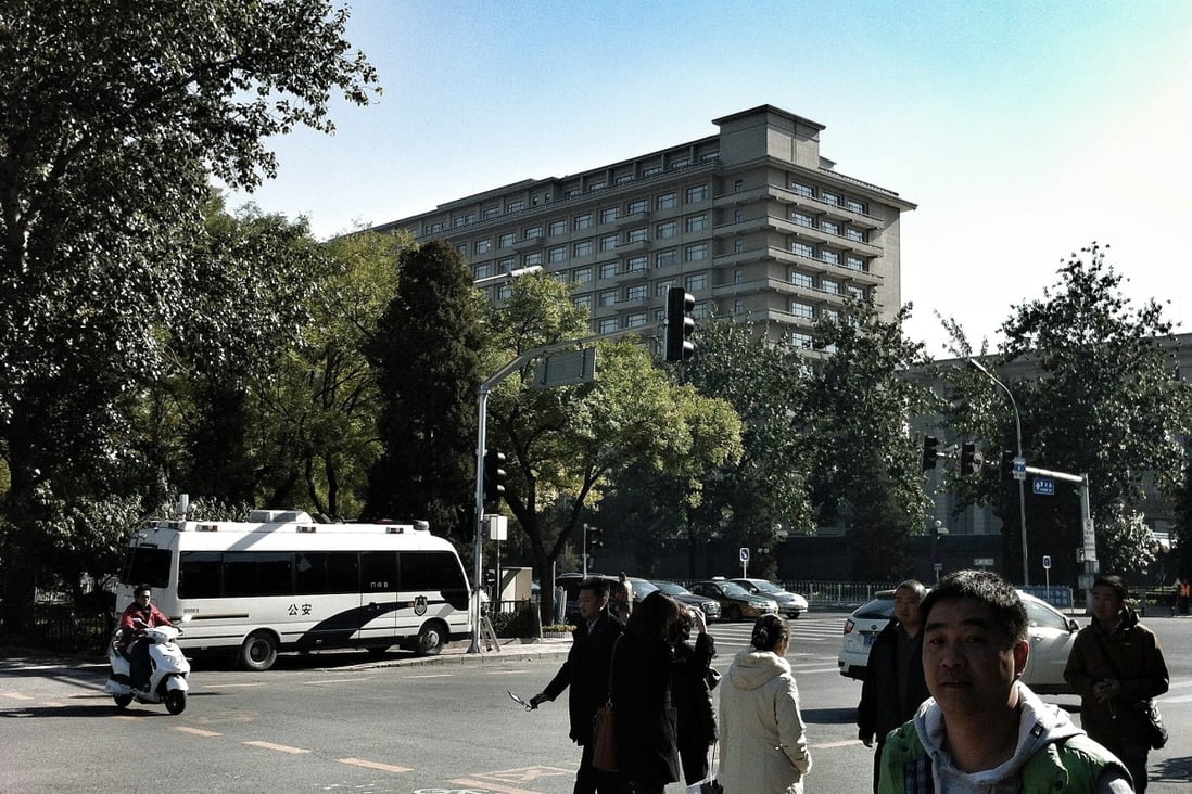 Security measures are expected to be enhanced around Jingxi Hotel in west Beijing, a ‘fortress’ where top cadres of the Communist Party of China gather for the plenum: Photo: Simon Song