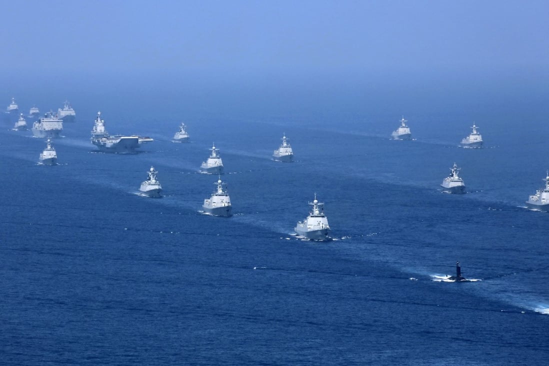 Chinese naval ships in the South China Sea. Photo: AFP