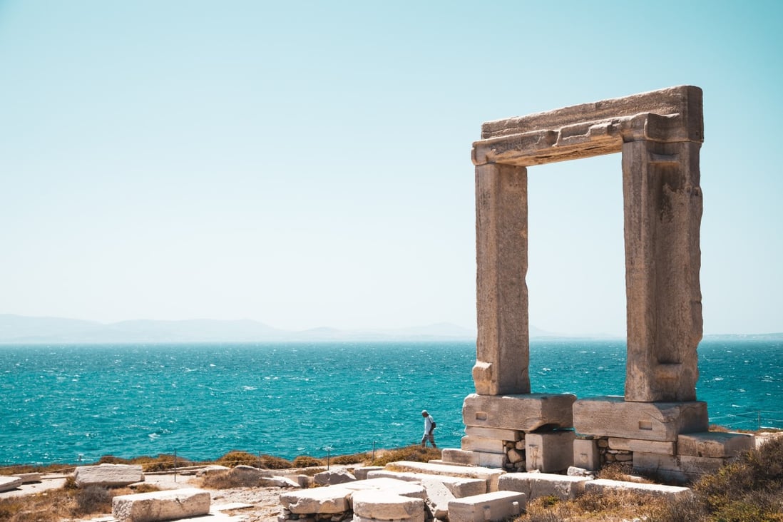 Gateway to Greece – an ancient stone doorway known as Portara on Naxos island. Photo: Discover Greece