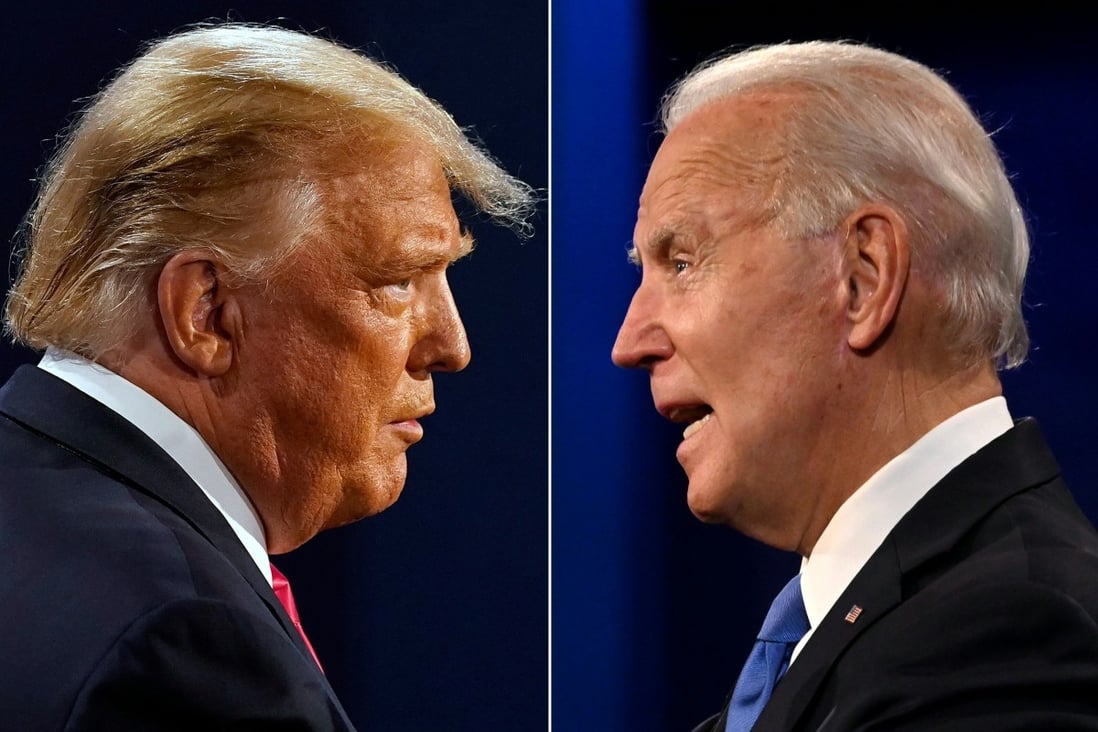US President Donald Trump (left) and Democratic Presidential candidate and former US vice president Joe Biden during the final presidential debate on October 22. Photo: AFP