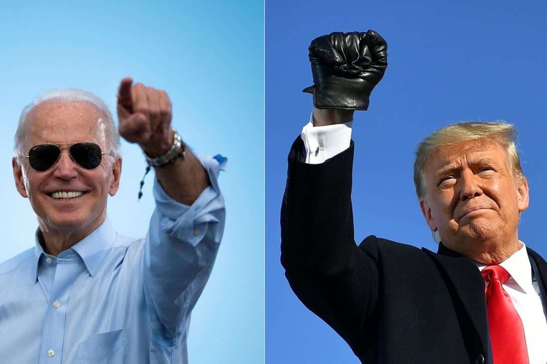 Joe Biden and Donald Trump are battling it out for the White House. Photos: AFP