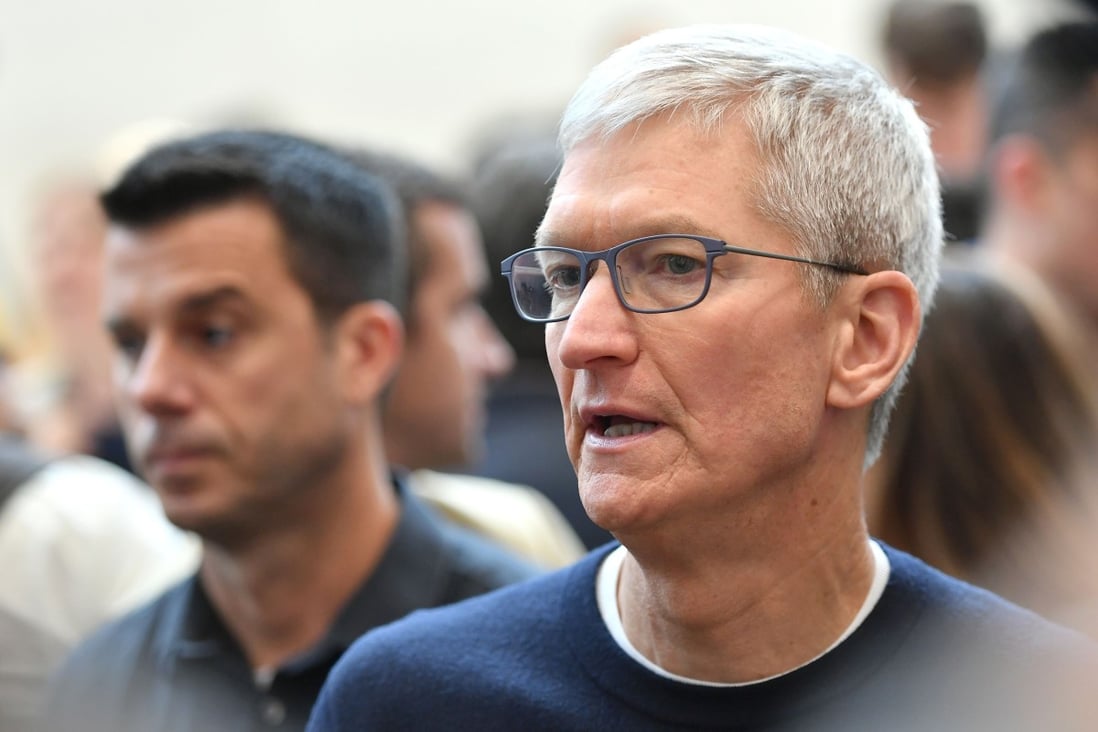 Apple CEO Tim Cook at Apple's headquarters on September 10, 2019. Photo: AFP.