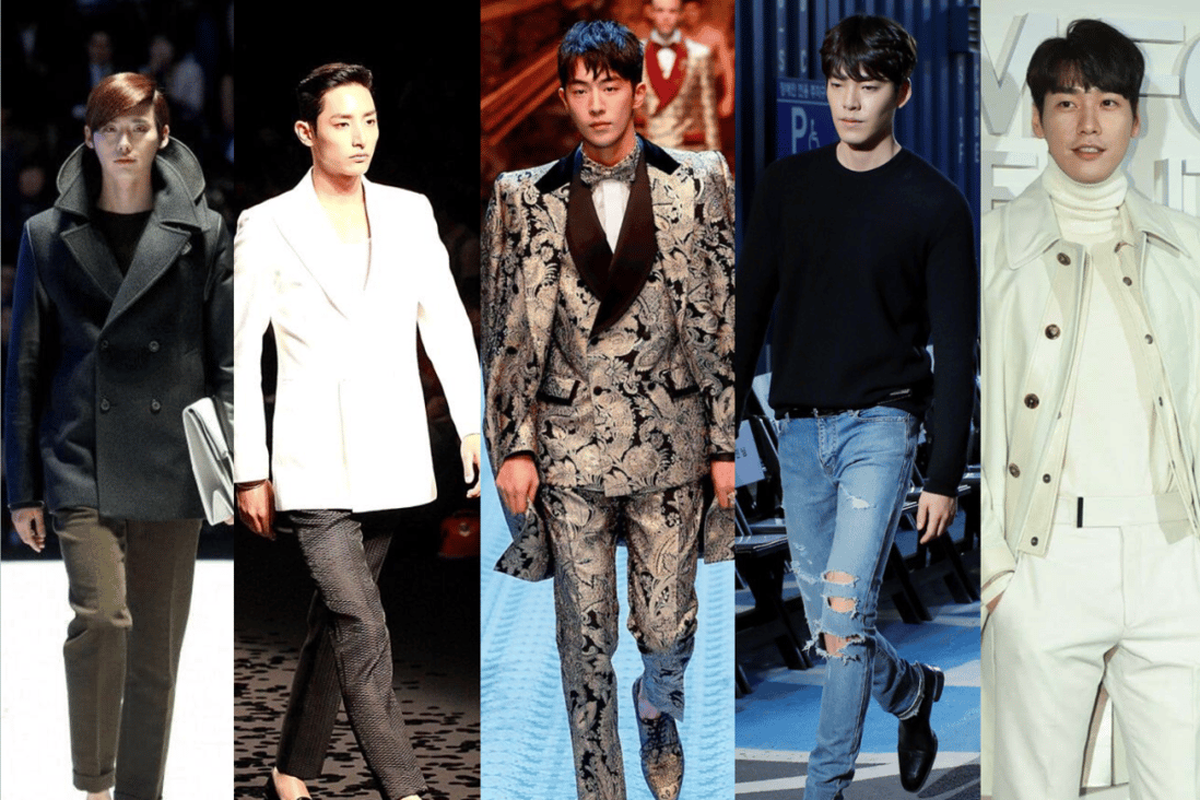 Lee Jong-suk, Lee Soo-hyuk, Nam Joo-hyuk, Kim Woo-bin and Kim Young-kwang – five South Korean actors who started out as professional models. Photo: @jongsuk_woobin @StyleShare_twt @bignam_china @kwb_useless/Twitter, @kyk_gloryid18/Instagram