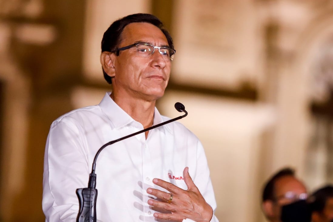 Martin Vizcarra has been ousted as Peru’s president. Photo: EPA