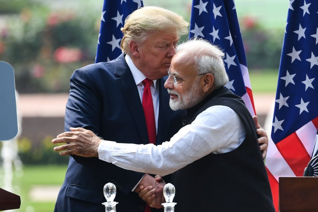 US President Donald Trump with Indian Prime Minister Narendra Modi. Photo: AFP