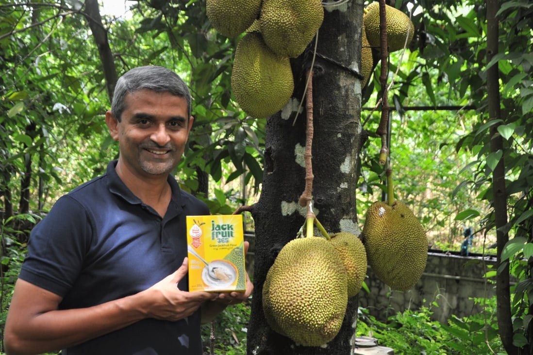 James Joseph with his green jackfruit 365 flour, which helps lower blood sugar in type 2 diabetics and reduces the side effects of chemotherapy. Photo: courtesy of James Joseph