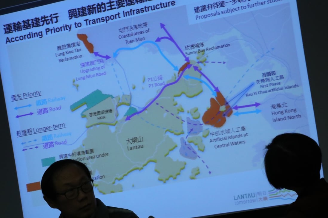 Lantau Tomorrow Vision, which is estimated to costs HK$624 billion, involves building 1,700 hectares of artificial islands. Photo: Felix Wong
