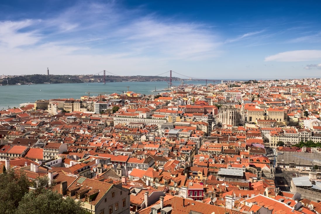 Aerial view of the historical centre of Lisbon from the Castle of Saint George. The golden visa scheme has turned Portugal into a hot market for Chinese investors. Photo: Shutterstock