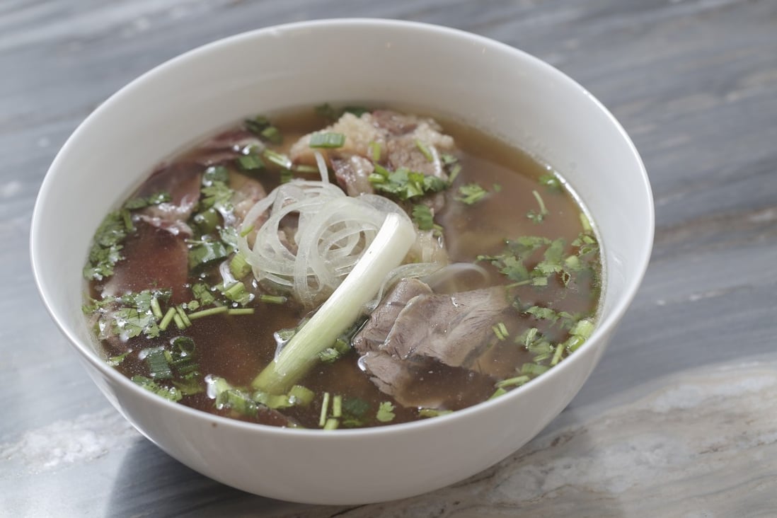 Beef noodles with raw and cooked beef at Brass Spoon in Wan Chai, Hong Kong – where ‘noodle guy’ Kevin Lim goes for what he describes as the perfect pho. Photo: Paul Yeung