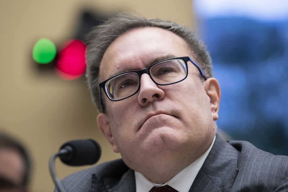 EPA head Andrew Wheeler is expected to hold talks in Taiwan on “international cooperation on environmental protection issues”. Photo: AP
