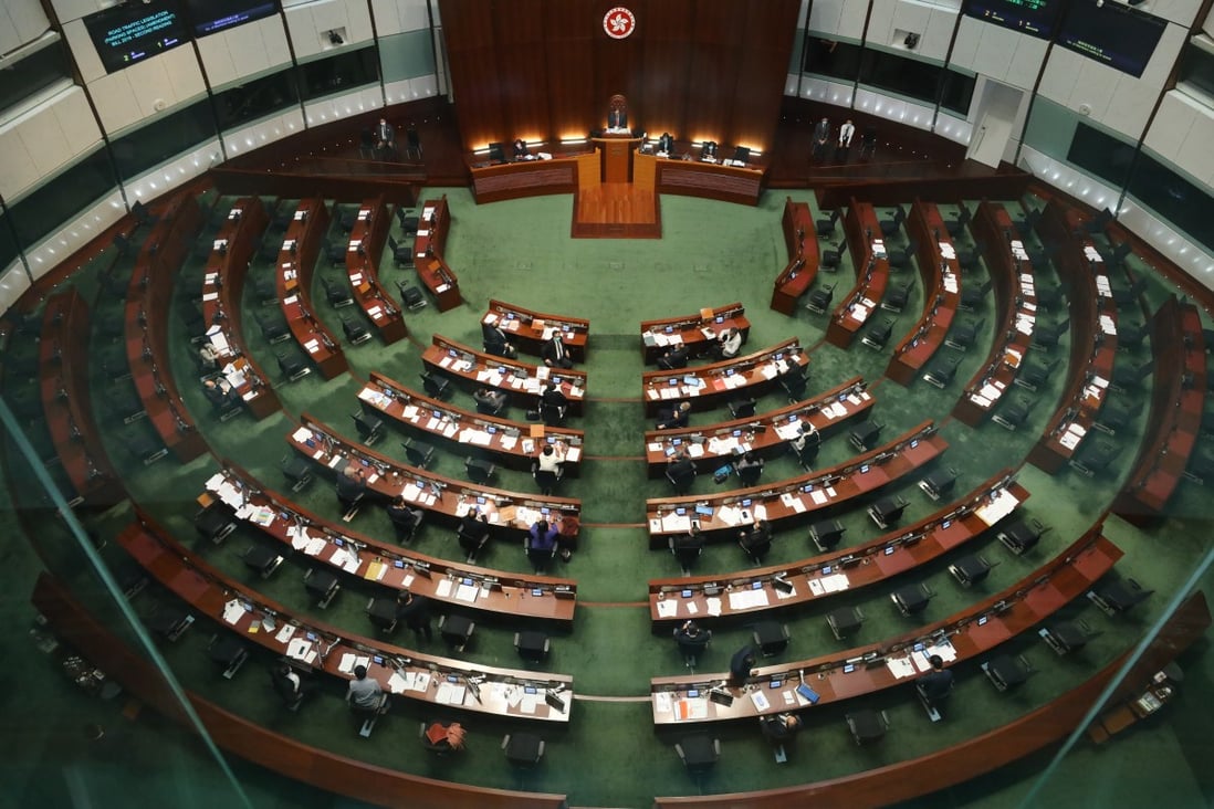 Empty seats abound in Legco on November 12 after opposition lawmakers resigned en masse. Photo: Dickson Lee