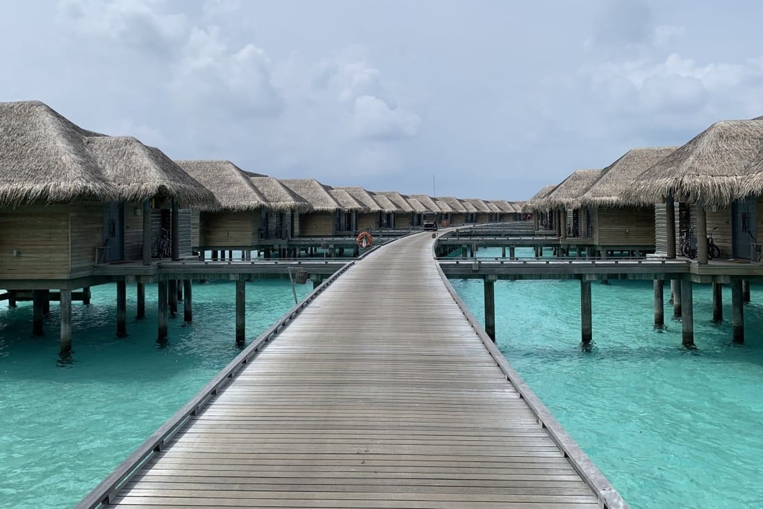 Overwater villas at the Vakkaru reef resort, in the Maldives. Despite the Covid-19 pandemic, the nation has reopened for business, with robust safety precautions in place. Photo: Lee Cobaj
