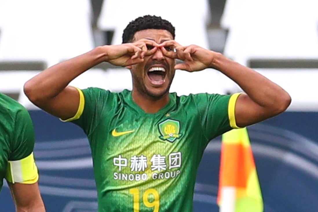 Beijing Guoan's Alan Carvalho celebrates scoring against FC Seoul in the AFC Champions League. Photo: Reuters