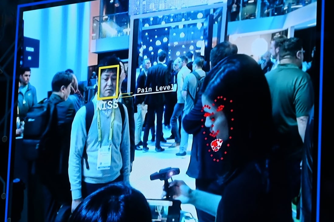 Facial recognition software is demonstrated at the Intel booth at the CES 2019 consumer electronics show in Las Vegas, Nevada. Photo: AFP