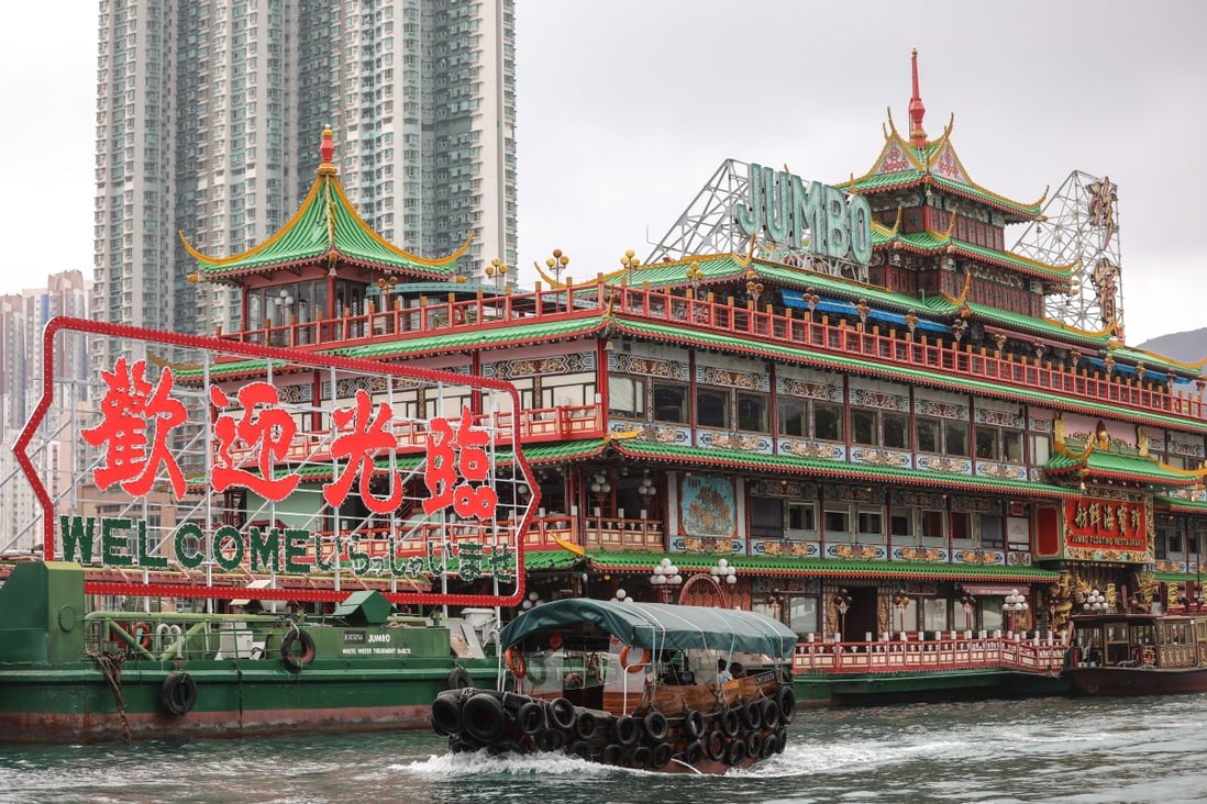 Jumbo Floating Restaurant in Aberdeen Harbour suspended business from March 2, 2020, amid the Covid-19 pandemic. Photo: Sam Tsang