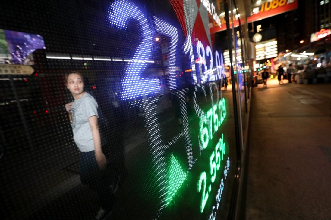 The Hang Seng index reaches a nine-month high and is headed for the best month since April 2015 as recovery optimism sweeps global stocks to new records. Photo: Felix Wong
