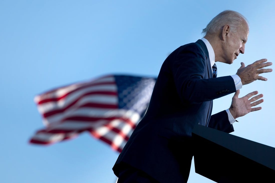 Joe Biden speaks in Gettysburg, Pennsylvania, in October. Photo: AFP
