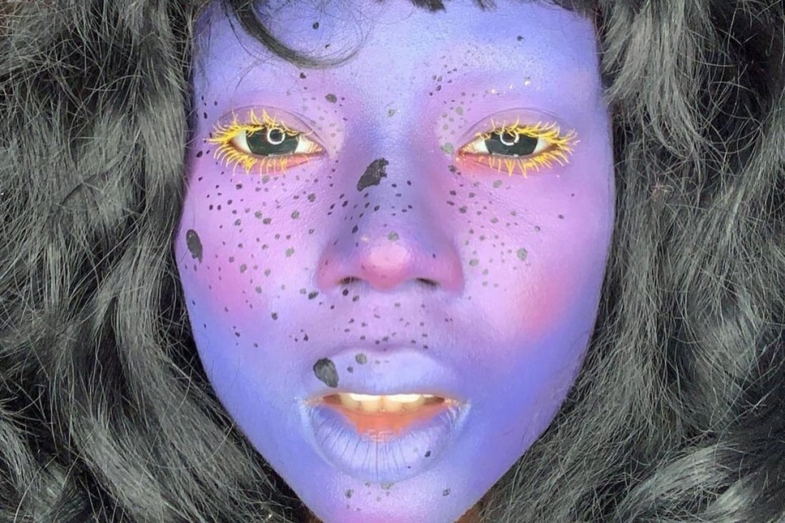 From a metal, jewellery-like mask to crazy make-up and hairstyles, people are finding creative ways to confuse and subvert facial recognition technology. Photo: Instagram / @daintyfunk