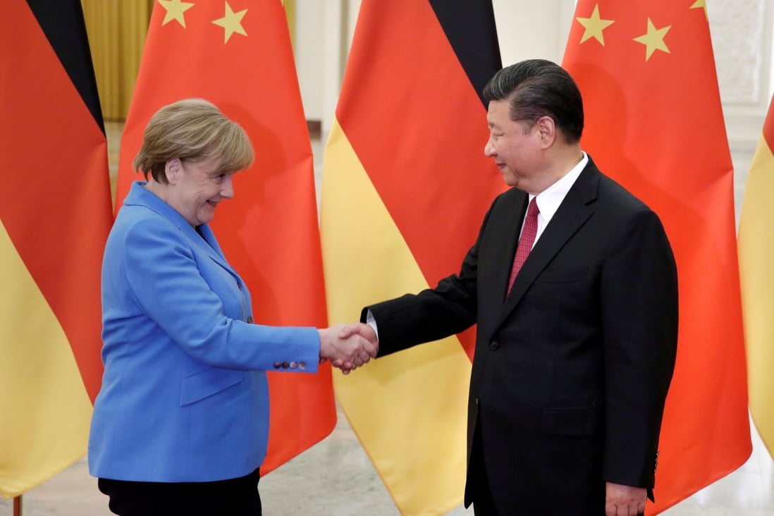 German Chancellor Angela Merkel and Chinese President Xi Jinping spoke on the phone on Tuesday. Photo: Reuters
