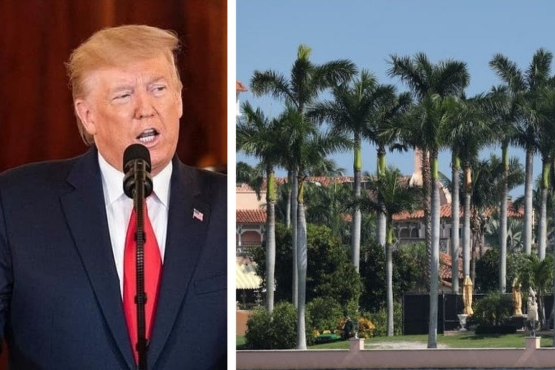 Donald Trump’s beloved Mar-a-Lago Florida estate costs a fortune to maintain – and so does his hair, it seems. Photos: @legit.ng/Instagram; @KayAnneSacto/Twitter