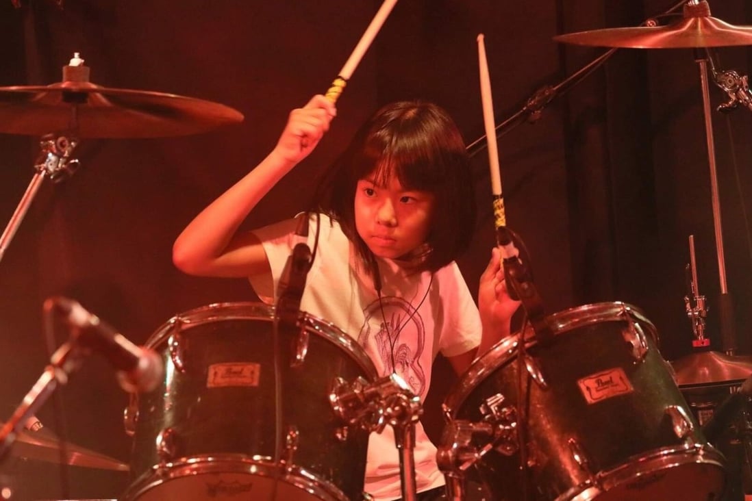 Yoyoka Soma dreams of drumming with Dave Grohl and Robert Plant – and she’s only 10. Photo: courtesy of Yoyoka Soma