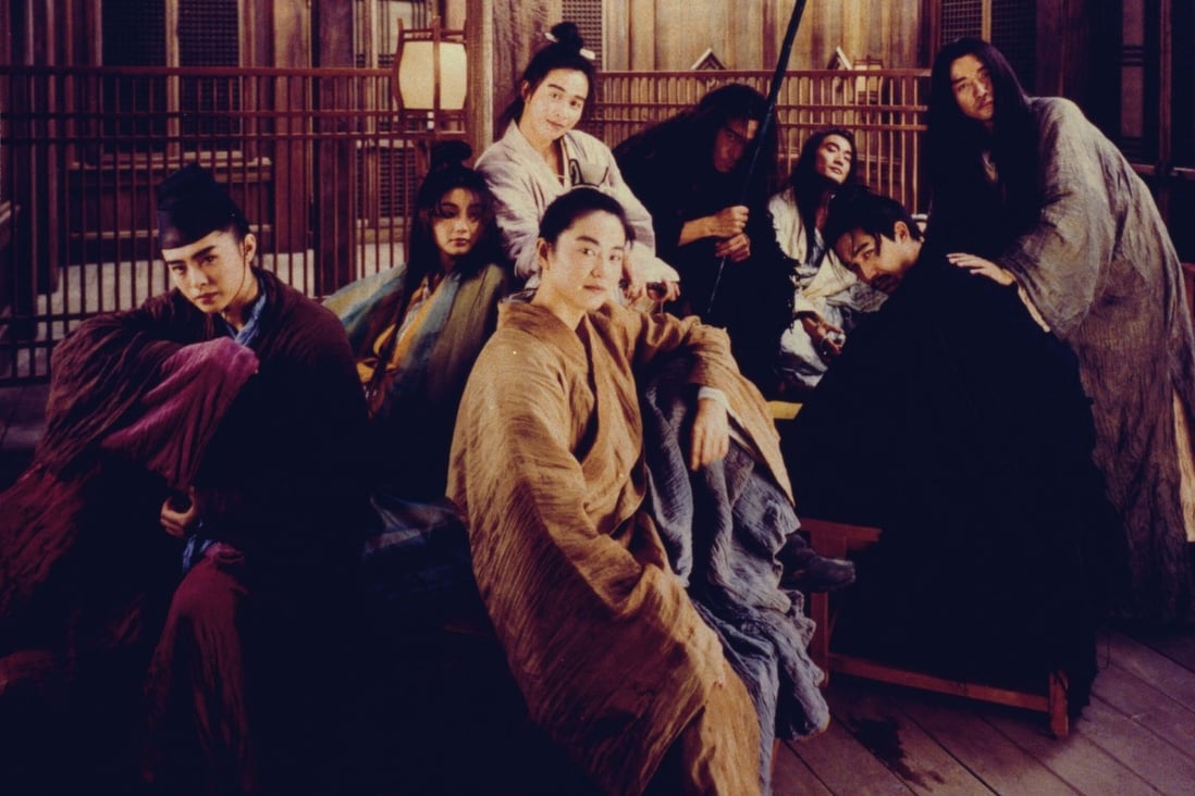 Brigitte Lin (centre, front) in a still from Hong Kong film director Wong Kar-wai’s star-studded martial arts film Ashes of Time (1994). The former actress’ new book, Jing Qian Jing Hou, was published this month. Photo: Newport Entertainment