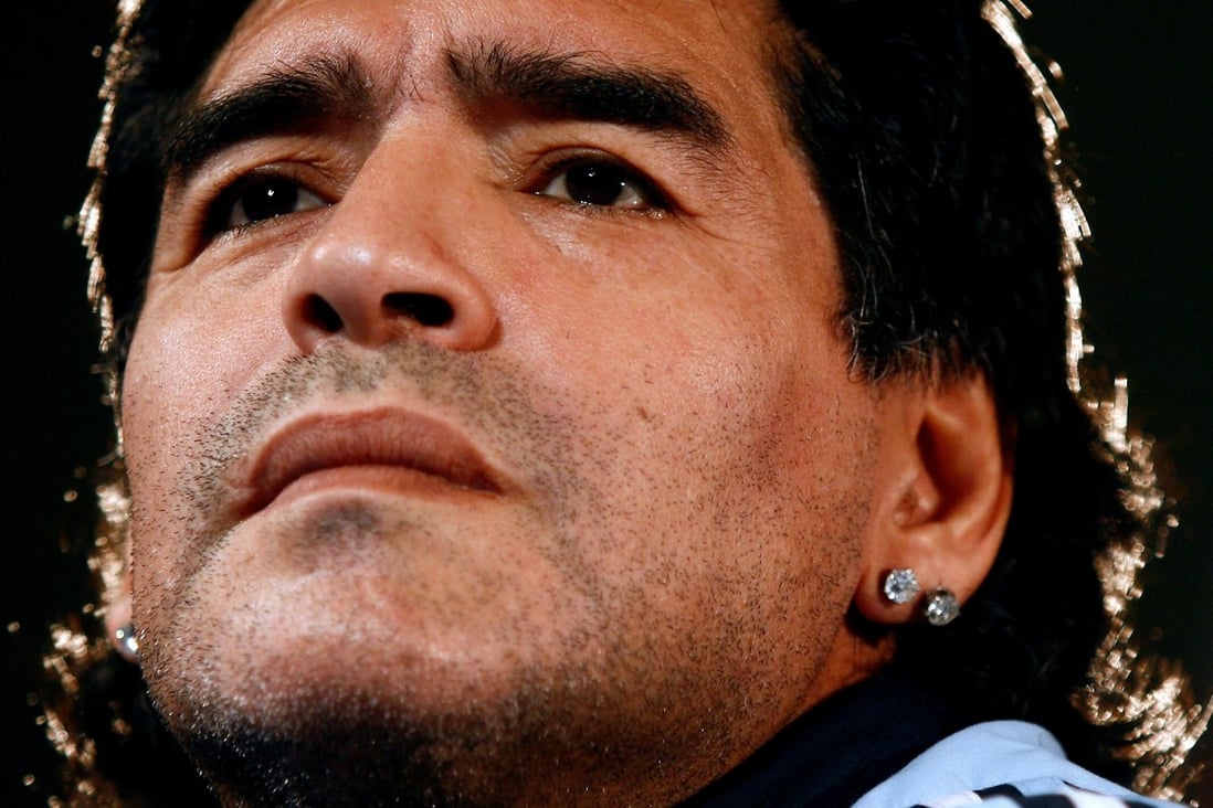 Argentina head coach Diego Maradona pictured at a press conference in 2009. He later tried to become the head coach of the Chinese national team. Photo: Reuters