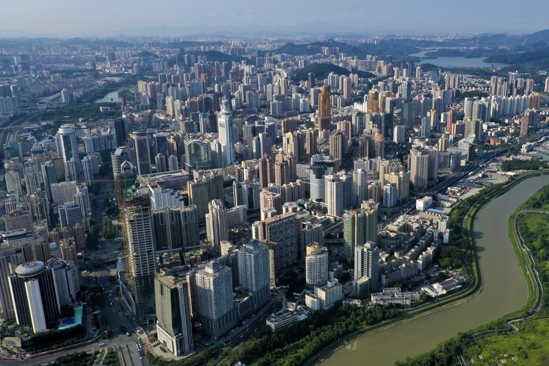 Shenzhen, one of the nine Guangdong province cities that are part of the Greater Bay Area development zone. The number of private institutions stood at 191,500 last year, making up more than a third of all such institutions in China. Photo: Martin Chan