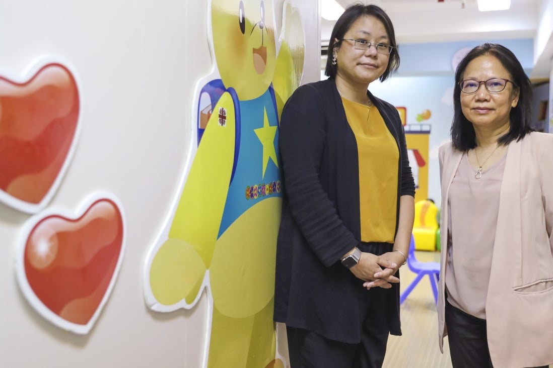 (L-R) Yip Shing-wai and Eliza Lee, social work supervisors at Caritas Lok Mui Early Education And Training Centre in North Point. Photo: Edmond So