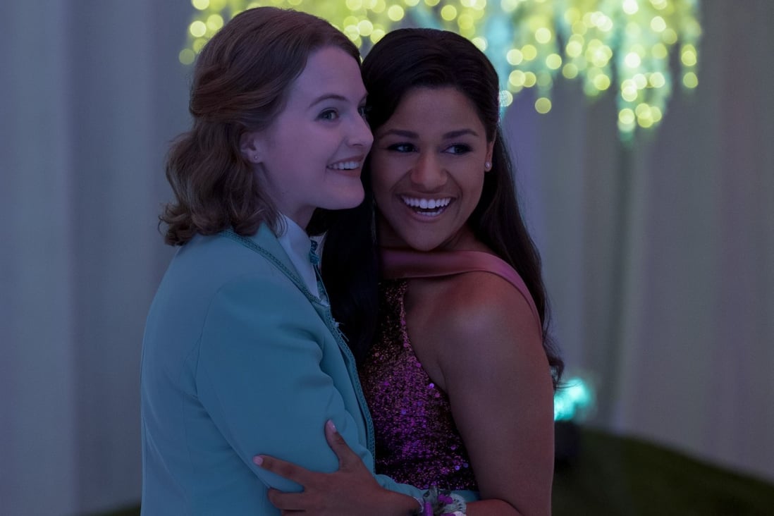 Jo Ellen Pellman (left) and Ariana Debose in a scene from The Prom, directed by Ryan Murphy and co-starring Meryl Streep. Photo: Melinda Sue Gordon/Netflix.