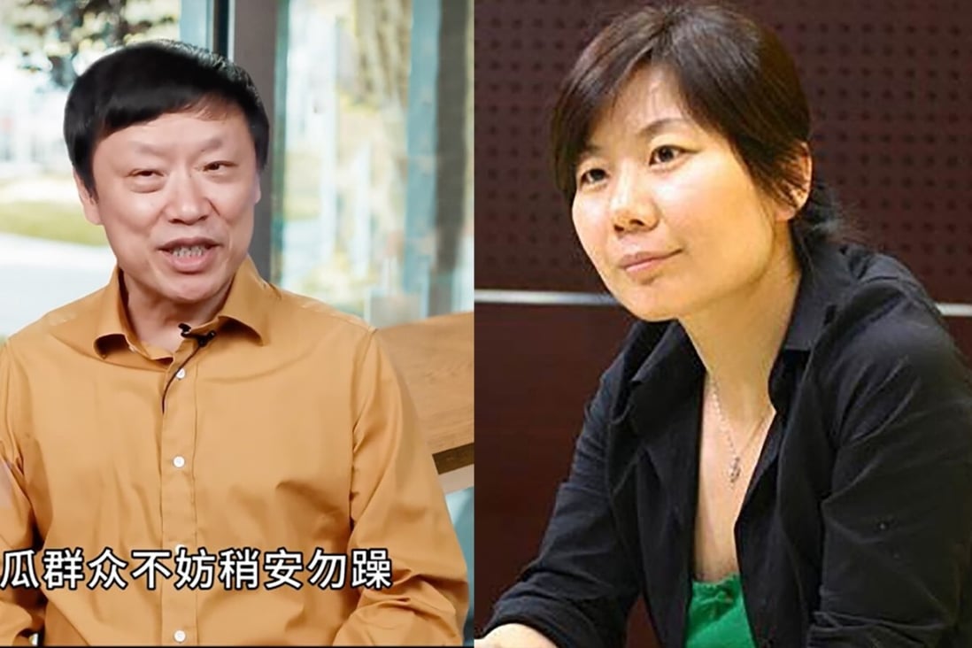 Global Times chief editor Hu Xijin, left, and deputy chief editor Maggie Duan Jingtao. Photos: Weibo