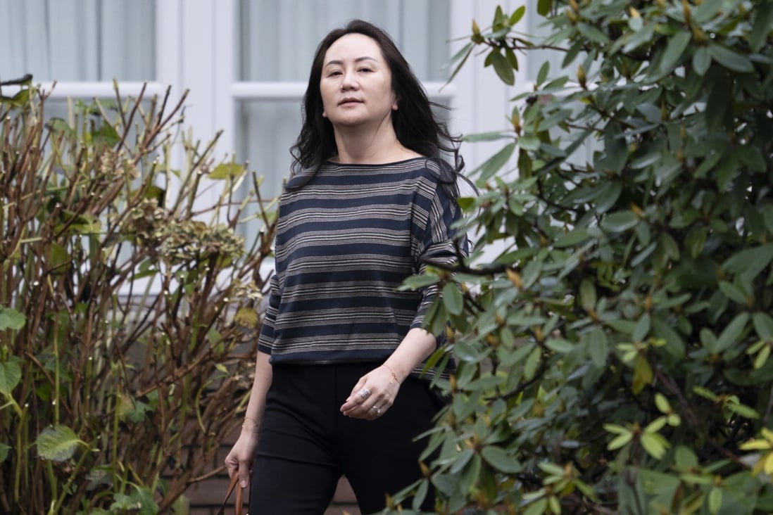 Meng Wanzhou, Huawei Technologies’ chief financial officer, leaves her Vancouver on Wednesday for a hearing at the British Columbia Supreme Court relating to her extradition case. Photo: AP