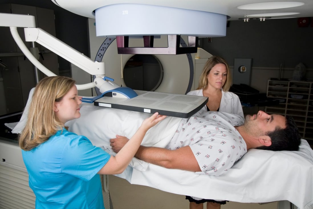 A man receives radiation therapy treatment for his cancer. Cancer patients have seen waiting times increase and treatment options delayed during the Covid-19 pandemic. Photo: Shutterstock