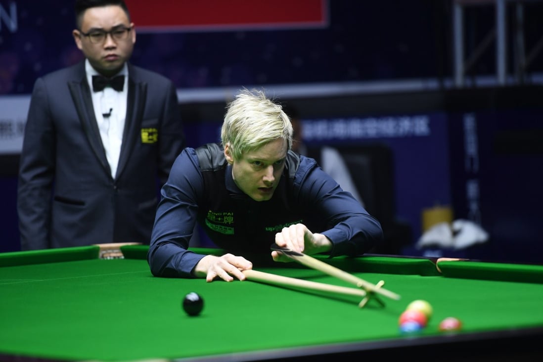 Neil Robertson of Australia competes during the 2019 World Snooker China Open tournament in Beijing. Photo: Xinhua