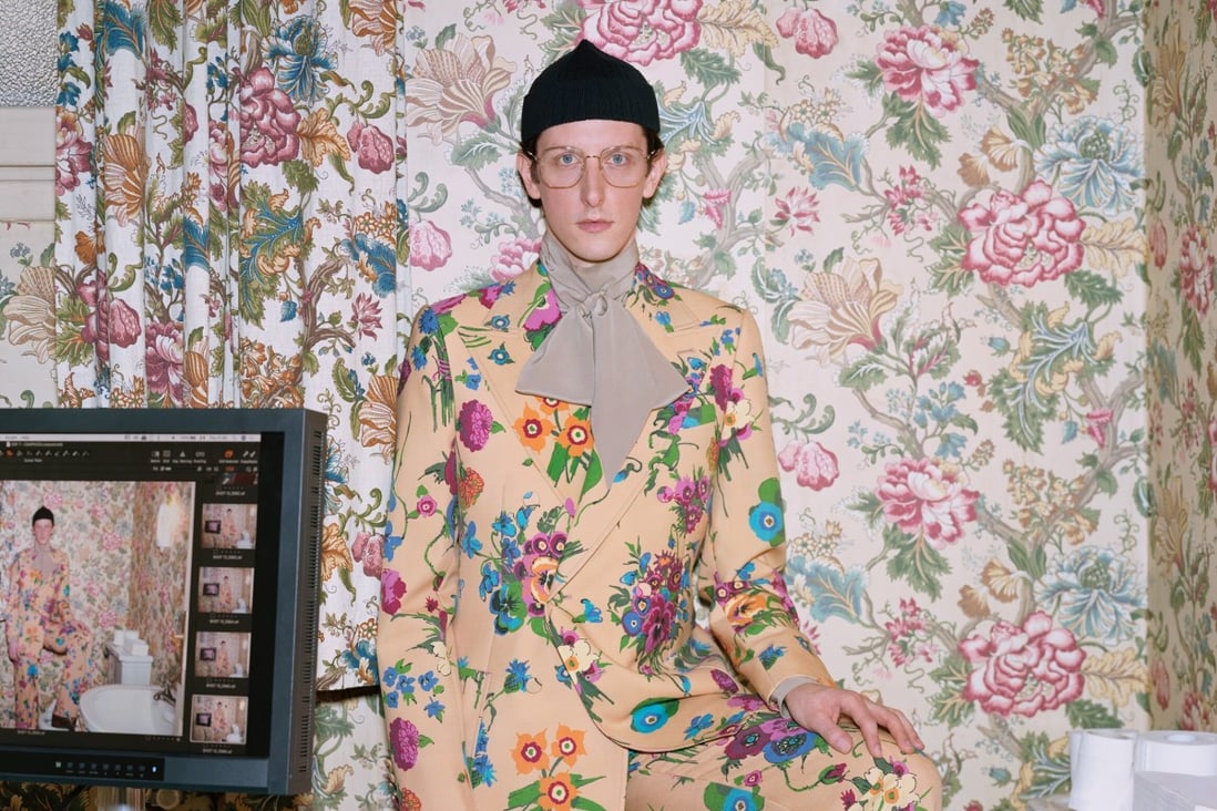 A look from Gucci’s “Epilogue” collection, which was modeled by members of the Italian label’s design team. Photo: Gucci