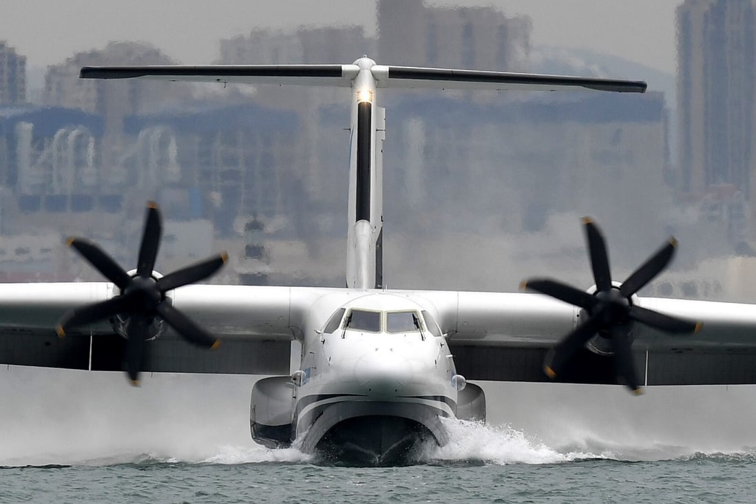 An amphibious aircraft developed by Aviation Industry Corporation of China, ranked sixth in a report listing the world’s top arms manufacturers. Photo: Xinhua