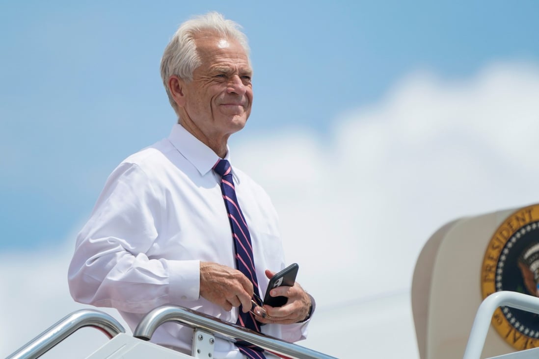 White House trade adviser Peter Navarro looks out from the steps of Air Force One at Joint Base Andrews, Maryland in August. Photo: Reuters