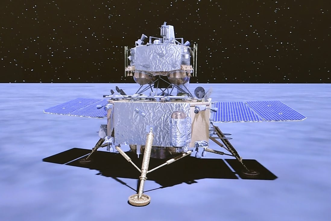 An artist’s rendering of the Chang'e 5 landing craft on the moon’s surface. Photo: DPA